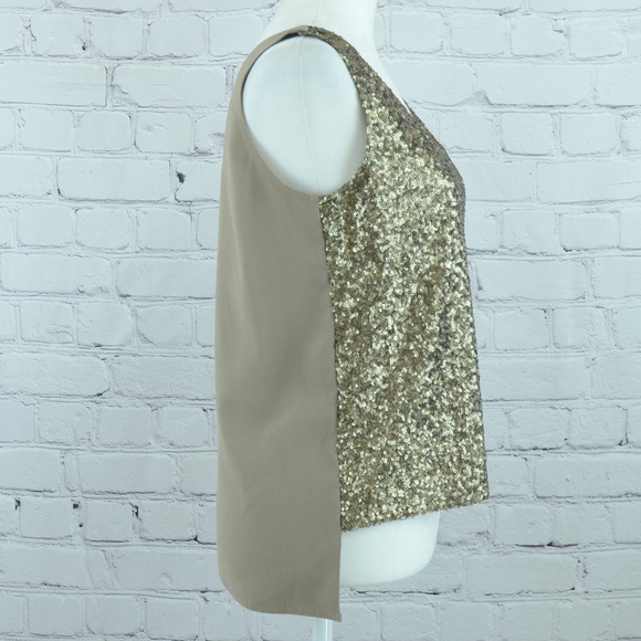 NWT ELIE TAHARI Rosalin Sequin Sleeveless Top … - Picture 2 of 6